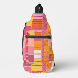 Sketchbook Marks-Textured Multicoloured Stripes Sling Bag