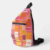 Sketchbook Marks-Textured Multicoloured Stripes Sling Bag (Rechterhoek)