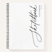 Sketchbook Script Calligraphy Minimalist Notitiebo Notitieboek (Voorkant)
