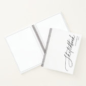 Sketchbook Script Calligraphy Minimalist Notitiebo Notitieboek (Binnen)