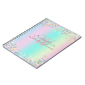 Sketchbook Unicorn Holographic Glitter Notitieboek (Linkerzijde)