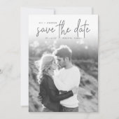 Sketched Announcement | De foto bewaart de Datum Save The Date (Voorkant)