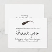 Sketched Brow Microblading Bedankingskort Korting Briefkaart (Voorkant / Achterkant)
