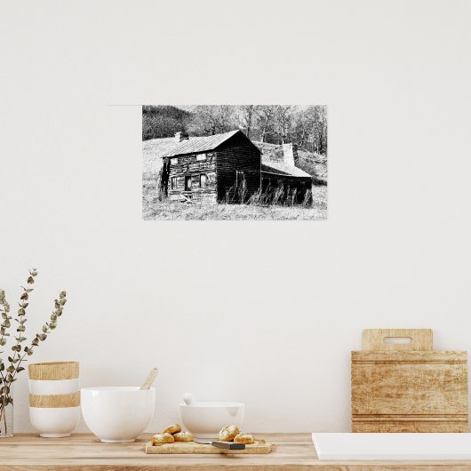 Sketched Cabin Poster (Cuisine)