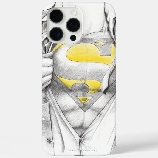 Sketched Chest Superman Logo Case-Mate iPhone Case (Achterkant)