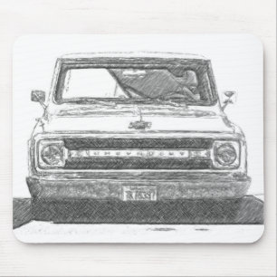 Sketched Chevy Truck Muismat