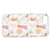 Sketched Cocktail Pattern Case-Mate iPhone Case (Achterkant (Horizontaal))