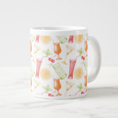 Sketched Cocktail Pattern Extra Grote Mok (Voorkant rechts)