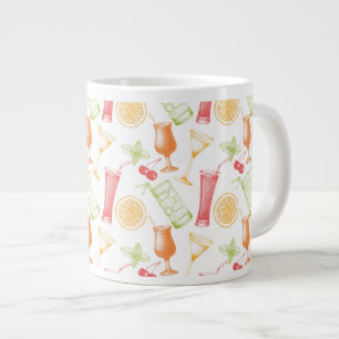 Sketched Cocktail Pattern Extra Grote Mok