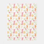 Sketched Cocktail Pattern Fleece Deken (Voorkant)