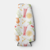 Sketched Cocktail Pattern Flesjeskoeler (Voorkant)