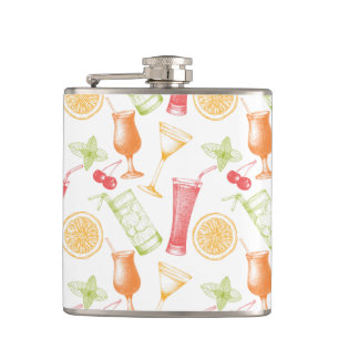 Sketched Cocktail Pattern Heupfles