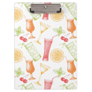 Sketched Cocktail Pattern Klembord