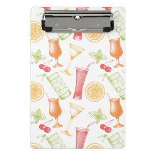 Sketched Cocktail Pattern Mini Klembord