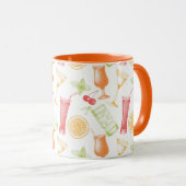 Sketched Cocktail Pattern Mok (Voorkant rechts)