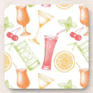 Sketched Cocktail Pattern Onderzetter