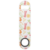 Sketched Cocktail Pattern Speed Flessenopener (Achterkant)