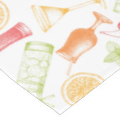 Sketched Cocktail Pattern Tafelkleed (Gekanteld)