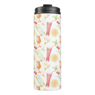 Sketched Cocktail Pattern Thermosbeker