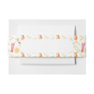 Sketched Cocktail Pattern Uitnodigingen Wikkel