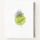 Sketched Dahlia Botanical Simple Elegant Notitieboek (Achterkant)