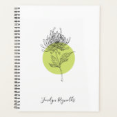 Sketched Dahlia Botanical Simple Elegant Planner (Voorkant)
