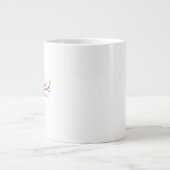 Sketched Doodle Mug with Flowers - Customizable Extra Grote Beker (Voorkant)
