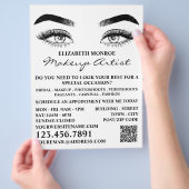 Sketched Eyes, Makeup Artist Adverteren Flyer (Hand)
