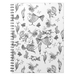 Sketched fairy fantasy vist schepers plant zee notitieboek