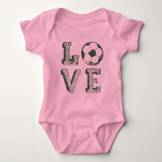 Sketched Love Soccer Romper (Voorkant)