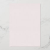 Sketched Modern Floral Wedding Foil Invitation (Verso)