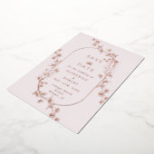 Sketched Modern Floral Wedding Foil Invitation (Rotation)