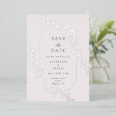 Sketched Modern Floral Wedding Foil Invitation (Debout devant)