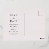 Sketched Modern Floral Wedding Foil Invitation (Verso)