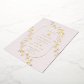 Sketched Modern Floral Wedding Foil Invitation (Rotation)