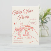 Sketched New Years Eve Party Invitation (Debout devant)