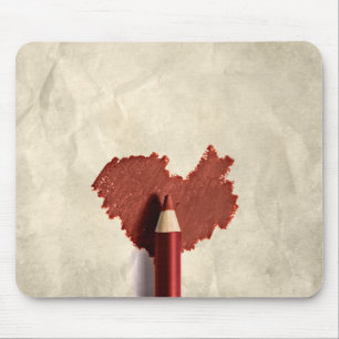 Sketched Scribble Heart Muismat