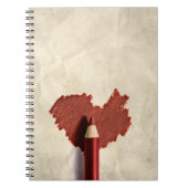 Sketched Scribble Heart Notitieboek (Voorkant)