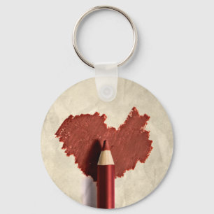 Sketched Scribble Heart Sleutelhanger