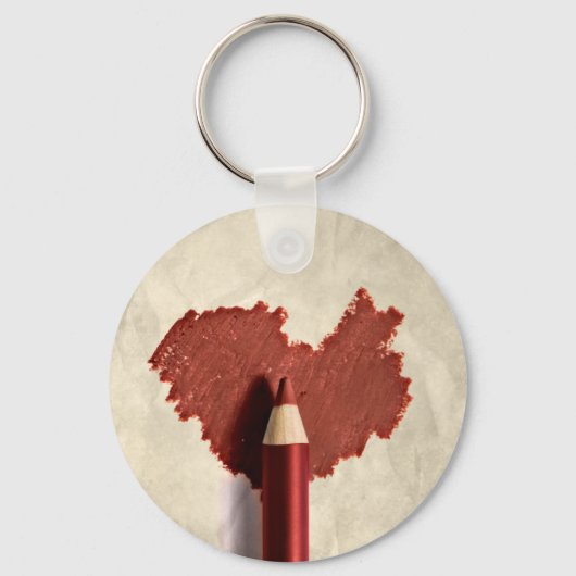 Sketched Scribble Heart Sleutelhanger (Voorkant)