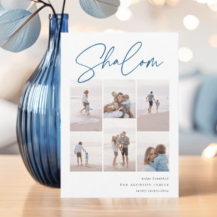 Sketched Shalom 6 Foto Collage Hanukkah Feestdagenkaart