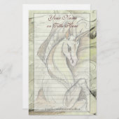 Sketched Unicorn Briefpapier (Voorkant / Achterkant)