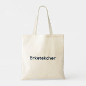 Sketchy Arketekcher Canvas tas - Licht (Achterkant)