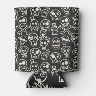 Sketchy Black Skull Naadloze Wallpaper Blikjeskoeler
