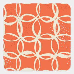 Sketchy Circles Trendy naadloos design Vierkante Sticker