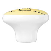 Sketchy Flowers Ceramic Pull of Knob Keramische Knop (Zijkant)