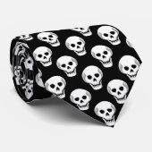 Sketchy Halloween Skull Pattern Stropdas (Opgerold)