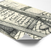 Sketchy in Parijs: Cafe Poster (Hoek)