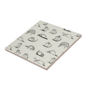 Sketchy-katten Tegeltje (Zijkant)