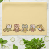 Sketchy Owls Theedoek (Gevouwen)
